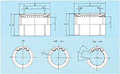 KB Type Linear Motion Bearing Dimension Diagram