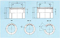 SW Type Linear Motion Bearing Dimension Diagram